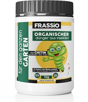 Organischer NPK-Dünger aus Insekten mit Chitin – Bio-Universaldünger als Granulat – Langzeitwirkung – einfache Dosierung – für gesundes Pflanzenwachstum – von FRASSiO 1kg