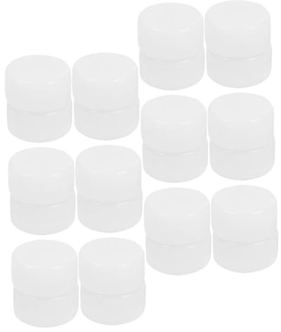 FUNNETOYU Caja de Sonajero de Plástico Blanco, 50 Piezas, Accesorio para Muñecas y Bebés, para Cuna y Portabebés