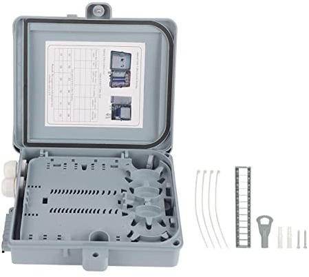 Distribution box,Fiber Optic Terminal Box, PC Alloy 12 FTTH Fiber Optic Distribution Enclosure, Fiber Distribution Enclosure for Optical Fiber Splicing