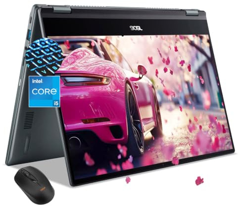 acer Chromebook Spin 514 Touchscreen Laptop 2 in1 - Intel Core i5-1334U - Display IPS FHD da 14 pollici -8 GB di RAM -512 GB SSD -Tastiera retroilluminata - Tablet da gioco cromato - Studenti