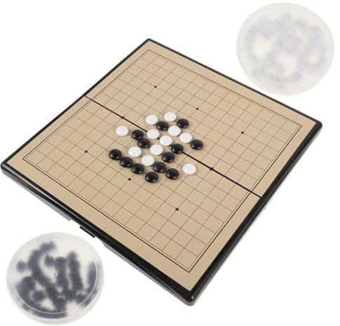 Magnetisches Go und Fünf Gewinnt Spielset mit Standardbrett | Anfänger und Spielen, mit Innenbox zur Aufbewahrung, Fördert Logisches Denken