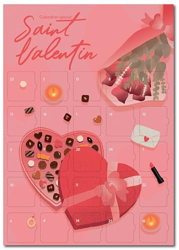 Sexy After Valentine Kalender | A3 Poster mit 25 romantischen & frechen Herausforderungen für Paare | sinnliche Geschenkidee für Männer, Frauen oder Verliebte | mit Karton-Staffelei