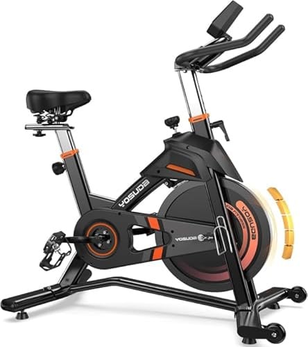 YOSUDA Heimtrainer Fahrrad, 10KG Magnet-Schwungrad, Leises Schwerlast Hometrainer Fahrrad, Ergometer mit verbessertem LCD-Monitor mit 6 Fenstern, APP, Tablet-Halter, Indoor Cycling Bike, Bis 180KG