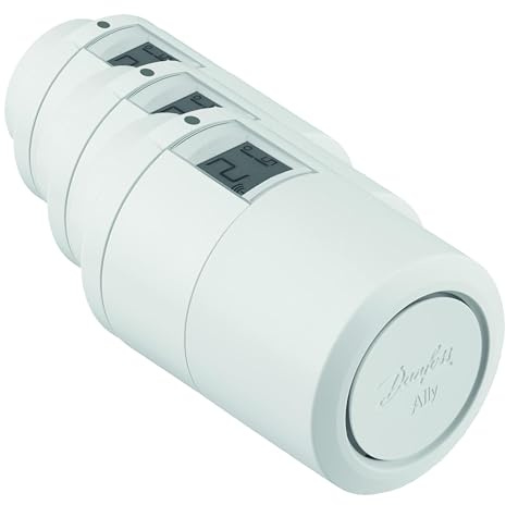 Danfoss Ally Smart Heizkörperthermostat - Zigbee Steuerung, kompatibel mit Alexa, einfache App-Bedienung (Packung mit 3)