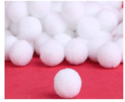 Perlin Pompons Pompon 25mm Weiß Bommel 100stk Nähen Tilda Basteln Borte bälle Flauschigen Plüsch Bälle für Lustige DIY Kreative Handwerk