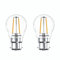 paul russells LED Filament Golf Ball Light Bayonet Cap B22, 25w Equivalent Bulb, 2.5W 250LM Mini Globe G45 LED Bulbs, 2700K Warm White, Energy Saving Chandelier Lightbulbs, Pack of 2