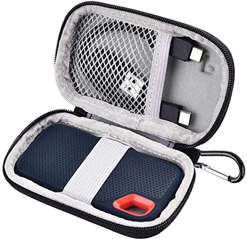 Tasche für SanDisk 1TB 2TB 500GB Extreme Portable SSD, passend für SanDisk PRO Externe Solid State Drive, Festplattenspeicherhalter für SDSSDE61/SDSSDE60/SDSSDE81 (nur Box)(Schwarz)