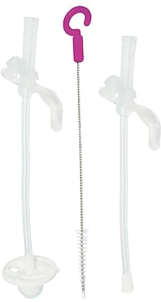 b.box Paquet de Pailles Réutilisables de Rechange : Comprend 1 Paille de Rechange, 1 Paille Lestée de Rechange, 1 Brosse de Nettoyage | Compatible avec les Tasses b.box