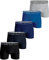 Björn Borg 9999-1026-70101 Cotton Stretch Boxer 5p Boxer Herren Black, Melange, Blue, Navy Blue L