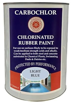Carbochlor Chlorinated Rubber Paint, Excellent for waterproofing and Durability | 5Lt Light Blue