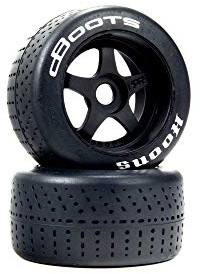 DBoots Hoons 53/107 2.9 Vormontierte Riemenreifen, weiß, 17mm Hex, 5-Speichen (2)