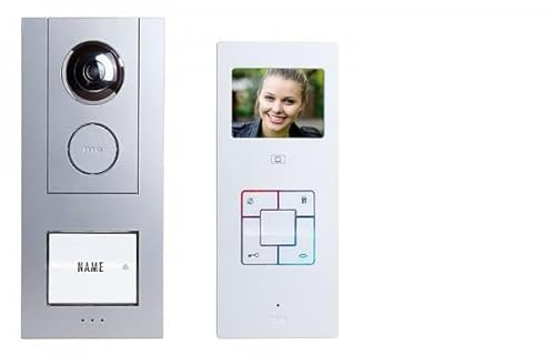 M-e modern-Electronics Vistus VD ALU 6310 S Vistus Video-Türsprechanlage Kabelgebunden Komplett-Set