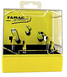 FAMAG 5-teiliges HM - T-Nutfräser Set für M6/M8/M10/M12 | Gesamtlänge von 48 mm | präzise ausrissfreie T-Nutenprofile | für Vollhölzer, Holz- Plattenwerkstoffe