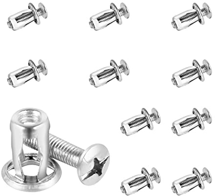 Hohlraumdübel aus Metall, für 0–5 mm große Türen, extra kurze Hohlraumdübel, Aluminiumverkleidung, Stahlblech, Eisenblech, hohle Kunststoffplatte (12 x 18 mm)