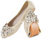 MACHSWON Womens Ballet Flat Black Pumps Ladies Bride Dolly Ballerina with Sparkly Rhinestone Work Office Formal Comfort Pointed Toe Slip On Wedding Flats Shoes(Apricot, Size 4)