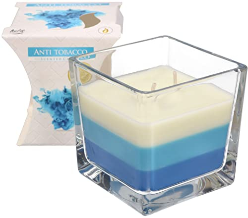 KOTARBAU® 2-Docht Duftkerze im Glas Anti-Rauch Zweidochtkerze dreifarbig Geschenkidee Aromatherapie Dekorations-Kerzen Brenndauer bis zu 32 Stunden