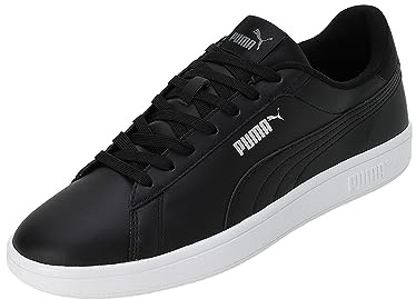 PUMA Unisex Smash 3.0 L Baskets, Puma Black Puma Black Puma White, 37 EU