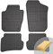 FROGUM EL Toro Gummimatten Ganzjähriges-Set von Autofussmatte Auto Fußmatten für SEAT Ibiza IV 2008-2017, für Skoda Fabia III 2014-2021 | Beständiges Gummi Material | 1,5cm Schutzkante