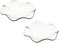 DOITOOL 2Pcs Replacement Oil Warmer Dish Flower Shape Glass Dish Wax Melt Candle Warmer Bowl Plate Lid Tray for Aroma Lamp Electric Lamps L