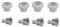 ELECTROTODO reemplazo de pack 4 ruedas cesta superior compatible con lavavajillas Bosch, Balay, Siemens