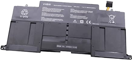 vhbw Battery Replacement for Asus C22-UX31 for Laptop (6800mAh, 7.4 V, Li-polymer, Black)