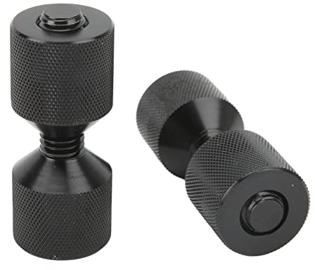 Hosit 2 Hole Flange Alignment Pin, Set of 2 Black Oxidation Resistant 2 Hole Pins for Large Machines, Two Hole Pins Set Aluminum 2 Hole Flange Alignment Pin Durable Threaded Two Hole Pins