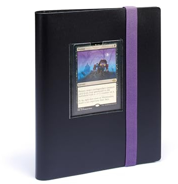 Leuchtturm 369510 TCG Album Slim Small - mit 20 Hüllen für 160 Sammelkarten wie Pokémon, Lorcana - Softcover schwarz-violett