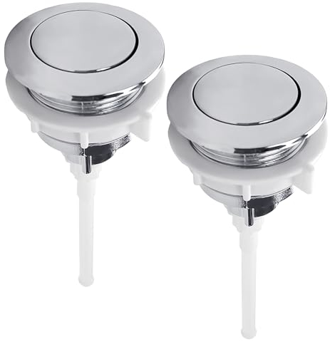 2 piezas de botón superior unipolar doble botón de inodoro botón superior de inodoro accesorio de tanque de inodoro interruptor de presión única (38 mm)