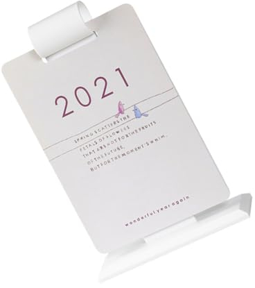 COHEALI 1 Stück 2021 Hänge tisch kalender Kalenderplaner 2021 Monatskalender bürodekorationen dekoration schlafzimmer tischdeckenklammern Tischkalender Home-Office-Kalender Heimkalender