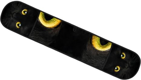 Cute Black Cat Double Oven Gloves Pot Holder, Cat Design Heat Resistant Oven Mitts Home Kitchen Cooking Baking Oven Glove
