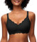 Cavotor Non Wired Bras for Women Seamless Support Wireless Bra for Large Breasts Comfort Soft Bras Ladies T Shirt Bralettes with Extra Extender (Black,2XL)