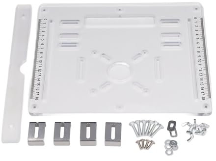 Schneidemaschinen-Grundplatte, Acryl-Grundplatte für 4-Zoll-Schneidemaschine, Kreissägen-Führungsschienenplatte, Tragbares Sägepressbrett, Holzbearbeitungsbänke, Fräser-Klappplatte