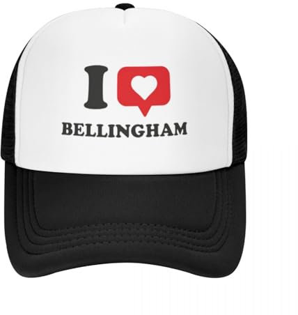 AIOGCAEX Baseballmütze Ich Liebe Bellingham Camping Mesh s Frauen Wandern Männlich Strand Papa Hut Snapback Cap