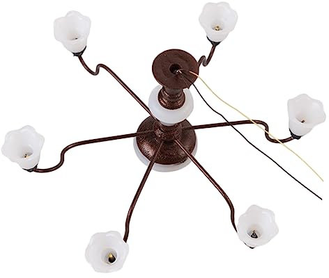 LIFKICH Miniature Hanging Lamp for Sand Table Decor Realistic Micro Landscape Lighting Warm Yellow Glow Safe Material for Dollhouses and Mini House Displays