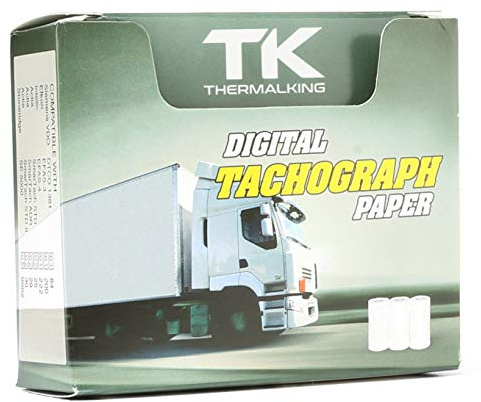 12 Stk. zertifizierte Tachorollen – Tachographenpapier – Thermorollen-Thermopapier für sämtliche digitalen LKW-Tachographen-Fahrtenschreiber – 57-8mm – Thermal King