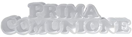PORTACONFETTI Vassoio POLISTIROLO Scritta Prima Comunione Lettere Altezza 10-12 cm Circa Doppie e Resistenti Decorazione Party Festa