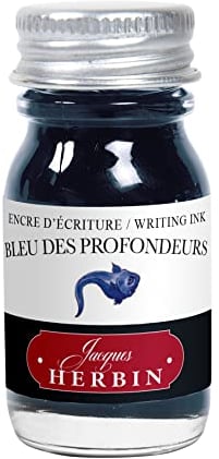 J.Herbin 11518T Tinteflakon (10 ml für Füller) 1 Stück dunkelblau