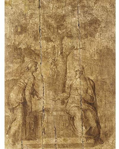Kunstdruck Ascribed To Michelangelo Christ And The Woman Of Samaria, großer Kunstdruck