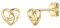 ChicSilver Gold Celtic Knot Stud Earrings for Women Hypoallergenic Tiny Heart Earring Fits Sensitive Ears Irish Jewelry