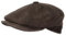 WEROR Herren & Damen Schiebermütze aus Leder Flatcap Schirmmütze Mütze WEROR-263.1 (55, Braun)