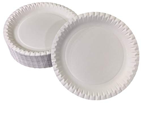 Wimex 100 Flache Pappteller weiß rund Durchmesser 23 cm