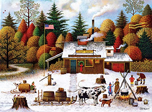 Buffalo Games Age 14+ - Charles Wysocki - Vermont Maple Tree Tappers - 1000 Piece Jigsaw Puzzle