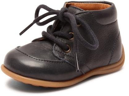Bisgaard Luca lace First Walker Shoe, Navy, 21 EU
