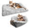 Eidoct Furry Self Warming Cat Mat for Cats Small Dogs,Function 2 in 1 Soft Plush Blanket for Indoor Cats Dogs Fluffy Pet Bed (Gray)