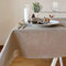 Farnberg Premium Tischdecke aus Leinen - Stofftischdecke für Küchentisch, Esstisch - Fleckschutz Tischtuch - Leinentischdecke - (135 x 200 cm) - (Uni-Taupe)