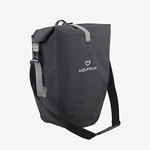 Wolfman 3in1 Fahrradtasche Gepäckträger – wasserdichte 28L Gepäckträgertasche mit Tragegurt – Fahrrad Tasche hinten, variabel & robust – Ideal für Pendler & E-Bike