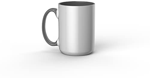 Cricut Tazza Vuota in Ceramica Smussata, 1 Tazza di Sublimazione a Inchiostro Infusibile, da Utilizzare con Cricut Mug Press e Cricut Infusible Ink, Grigio, 425 ml (15 oz)