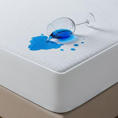 Waterproof Mattress Protector, Single 90 x 190 cm, Fits 30cm Deep