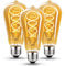 Edison Vintage Glühbirne E27, E27 LED Vintage Dimmbar 4W Retro LED Lampe Warmweiß 2700K Edison Glühbirne E27 Vintage Ideal für Nostalgie und Retro Beleuchtung im Haus Café Bar - 3 Stück （ST64 - SLX）