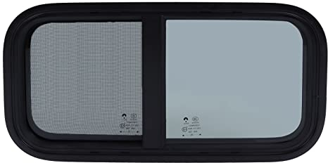 Ventana de Caravana Deslizante Vertical, 11.8 Pulgadas de Alto X 23.6 Pulgadas de Ancho, Ventana de Caravana Deslizante Horizontal Vertical con Pantalla, Ventana de Remolque de Repuesto para Ventana D